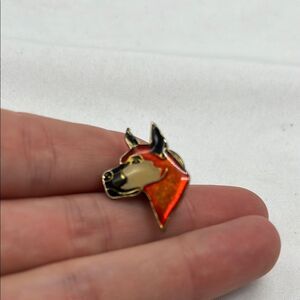 Vintage Enamel Doberman Dog Pin
